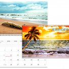 2026 Spiral-bound Wall Calendar (Beaches) - 12 Months Desktop / Wall Calendar/ Planner