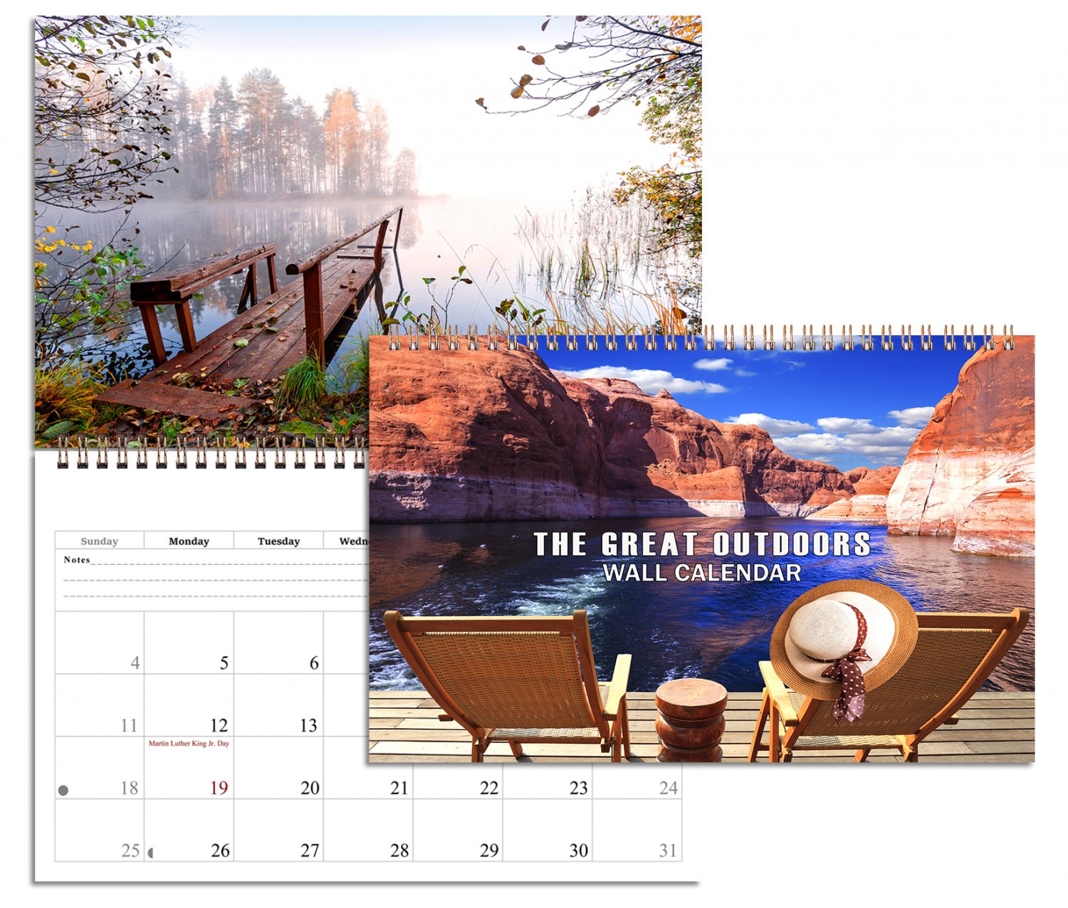 2026 Spiral-bound Wall Calendar (The Great Outdoors) - 12 Months Desktop / Wall Calendar/ Planner