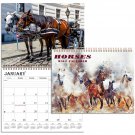2026 Spiral-bound Wall Calendar (Horses) - 12 Months Desktop (11x17)