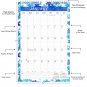 2026 Wall Calendar Spiral-bound Twin-Wire Binding - 12 Months Planner 11" x 17" - (Flowers 01)
