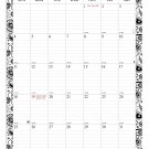 2026 Wall Calendar Spiral-bound Twin-Wire Binding - 12 Months Planner 11" x 17" - (Paisley 06)