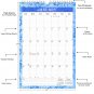 2026 Wall Calendar Spiral-bound Twin-Wire Binding - 12 Months Planner 11" x 17" -  (Paisley 15)