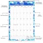 2026 Wall Calendar Spiral-bound Twin-Wire Binding - 12 Months Planner 8.5" x 11" - (Flowers 01)