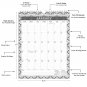 2026 Wall Calendar Spiral-bound Twin-Wire Binding - 12 Months Planner 8.5" x 11" - #03 (B&W)