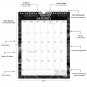 2026 Wall Calendar Spiral-bound Twin-Wire Binding - 12 Months Planner 8.5" x 11" - #09 (B&W)