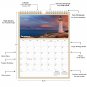 2026 Wall Calendar Spiral-bound Twin - 12 Months Planner 8.5" x 11" (Lighthouses)