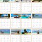 2026 Wall Calendar Spiral-bound Twin - 12 Months Planner 11" x 17" (Beaches)