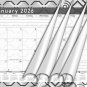 2026 Monthly Spiral-Bound Wall/Desk Calendar - 12 Months Desktop - B&W - (Edition #04)