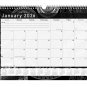 2026 Monthly Spiral-Bound Wall/Desk Calendar - 12 Months Desktop - B&W - (Edition #012)