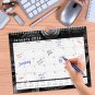 2026 Monthly Spiral-Bound Wall/Desk Calendar - 12 Months Desktop - B&W - (Edition #012)