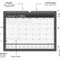 2026 Monthly Spiral-Bound Wall/Desk Calendar - 12 Months Desktop - B&W - (Edition #017)