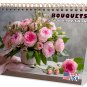 2026-12 Months Desk Calendar Desktop Planner with To-Do List (Bouquets)