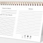 2026-12 Months Desk Calendar Desktop Planner with To-Do List (Bouquets)