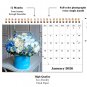 2026-12 Months Desk Calendar Desktop Planner with To-Do List (Bouquets)