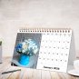 2026-12 Months Desk Calendar Desktop Planner with To-Do List (Bouquets)