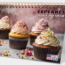 2026-12 Months Desk Calendar Desktop Planner with To-Do List (Cupcakes)