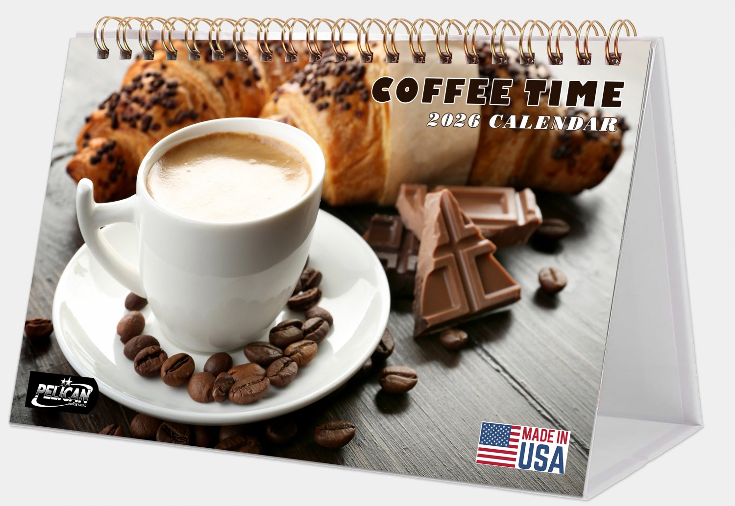 2026-12 Months Desk Calendar Desktop Planner with To-Do List (Coffee Time)