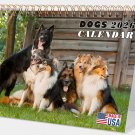 2026-12 Months Desk Calendar Desktop Planner with To-Do List (Dogs)