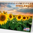 2026-12 Months Desk Calendar Desktop Planner with To-Do List (Sunflowers)