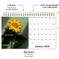2026-12 Months Desk Calendar Desktop Planner with To-Do List (Sunflowers)