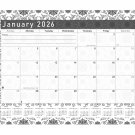 2026 Monthly Magnetic/Desk Calendar - 12 Months Desktop/Wall Calendar - B&W - (Edition #014)