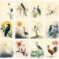 2026-12 Months Desk Calendar Desktop Planner with To-Do List (Ukioy-e Birds)