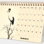 2026-12 Months Desk Calendar Desktop Planner with To-Do List (Ukioy-e Birds)
