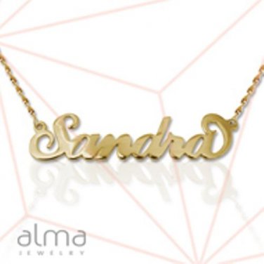 18k solid yellow pure gold necklace chain fine jewelry custom name men women