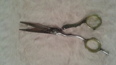 Washi green crown left hand shear scissor closeout beauty barber hair bun cut