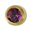 studex ear piercing stud earring women pierced pair stainless steel amethyst feb