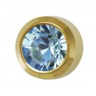 studex ear piercing stud earring women pierced pair stainless steel aquamarine