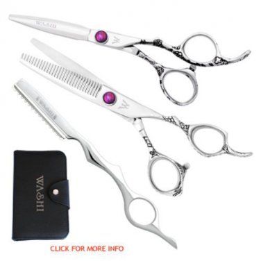 washi knockout shear scissor ko set forged japanese vg-10 steel beauty hair bun
