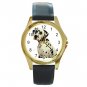 Dalmatian Round Gold Metal Watch Unisex 12100112