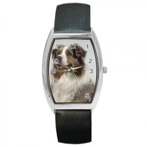 Australian Shepherd Dog  Barrel Style Metal Watch UNISEX 12102636