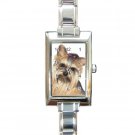 Yorkie Yorkshire Terrier Rectangular Italian Charm Watch  12110660