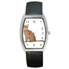 Abyssinian Cat Pet Lover Barrel Style Metal Watch Unisex 12168413