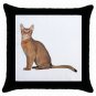 Abyssinian Cat Pet Lover  Throw Pillow Case Black 12168392