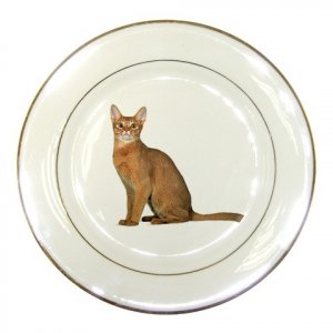 Abyssinian Cat Pet Lover  Porcelain Plate 12168424