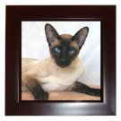 Siamese Cat Pet Lover Framed Tile Picture 12203164