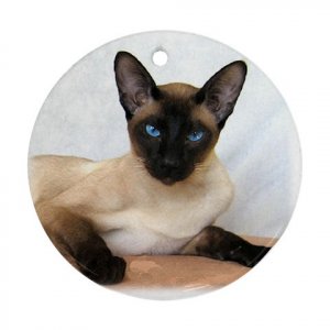 Siamese Cat Pet Lover Ornament Round 12203167