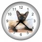 Siamese Cat Pet Lover Wall Clock Silver 12203181
