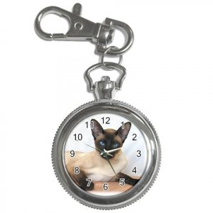 Siamese Cat Pet Lover Key Chain Watch  12203183