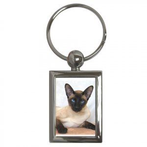 Siamese Cat Pet Lover Key Chain Rectangle 12203187