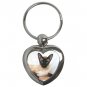 Siamese Cat Pet Lover  Key Chain Heart 12203188