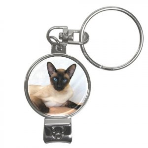 Siamese Cat Pet Lover Nail Clippers Key Chain  12203189