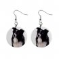 Border Collie Dog Pet Lover Jewelry Button Earrings 12142749