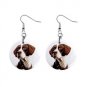 Pointer Dog pet lover Jewelry Button Earrings 12125432