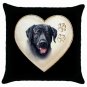 New Black Lab Dog 18" Pillow Case Pillowcase Toss or Throw 14298320