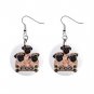 Pug Dog Pet Lover Jewelry Button Earrings 15454489