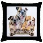 Dog English Bulldog  18" Pillow Case Pillowcase Toss or Throw 15833028
